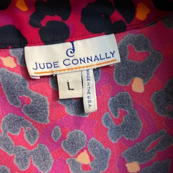 Jude Connally Pink Leopard Print Shirt Dress - Picture 3 of 4